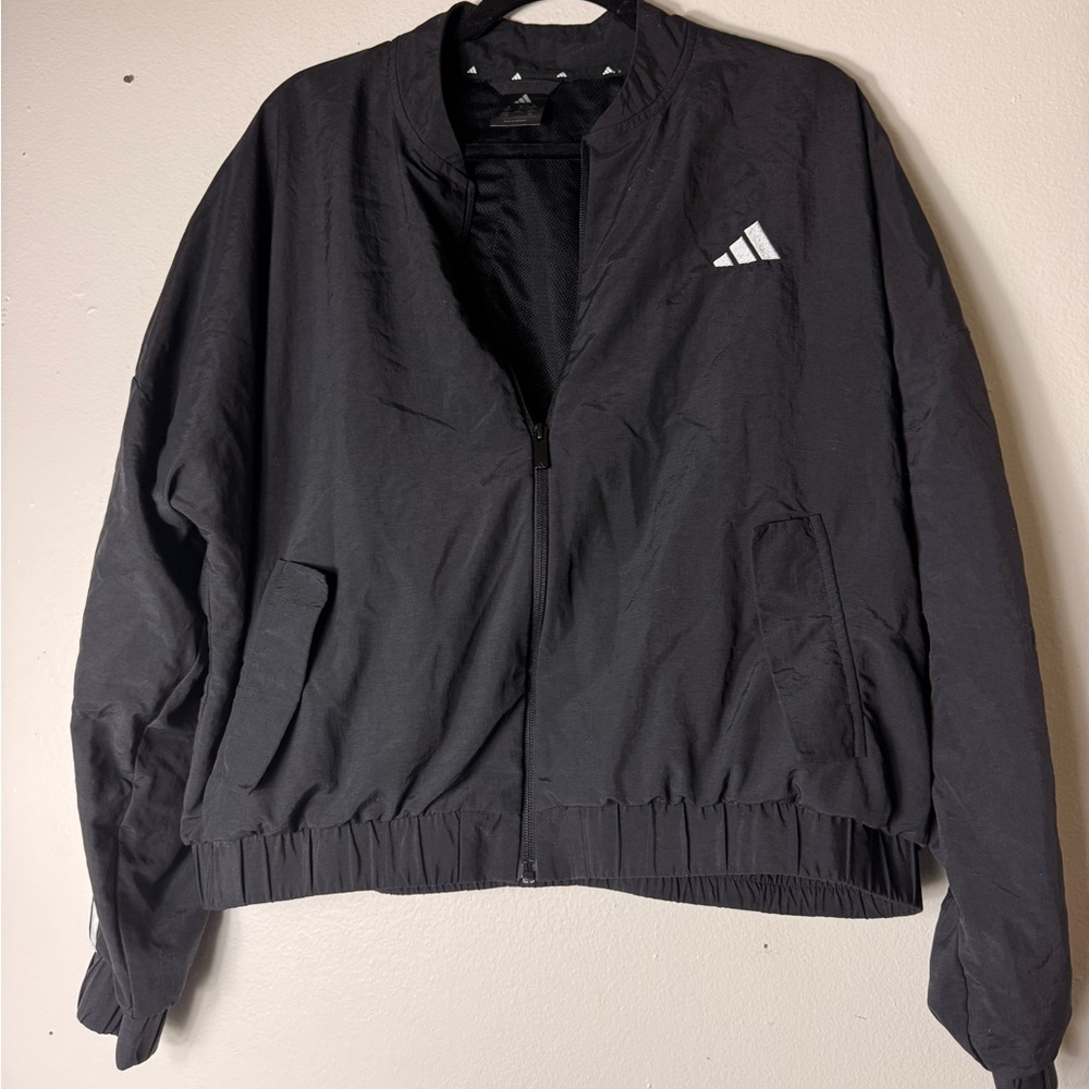 Adidas womens Black Bomber Jacket